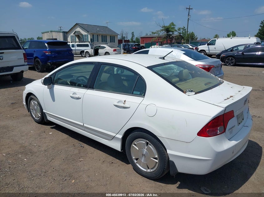 2006 Honda Civic hybrid VIN JHMFA36286S005332 IAAI salvage auction — SIDE, Clear (Virginia), sold $825 on 2026-07-22 (photo 3)