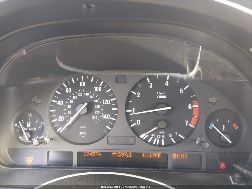 2003 BMW 5 series VIN WBADN63423GS56704 IAAI salvage auction — UNKNOWN, Salvage (Nevada), sold $1,100 on 2026-07-17 (photo 7)