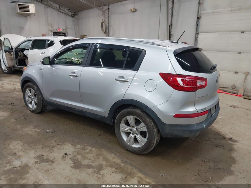 2013 Kia Sportage VIN KNDPBCA29D7524092 IAAI salvage auction — NORMAL WEAR, Clear (Pennsylvania), sold $2,000 on 2026-07-09 (photo 3)