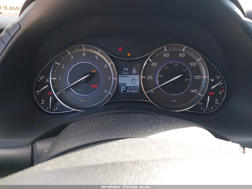 2011 Infiniti Qx56 VIN JN8AZ2NC6B9301044 IAAI salvage auction — NORMAL WEAR, Original (Texas), sold $900 on 2026-07-29 (photo 7)
