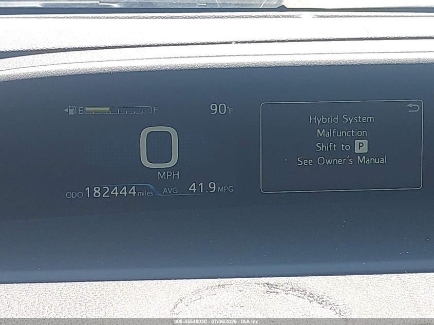 2022 Toyota Prius VIN JTDL9MFU6N3035605 IAAI salvage auction — FRONT END, Salvage Title, sold $1,350 on 2026-07-21 (photo 7)