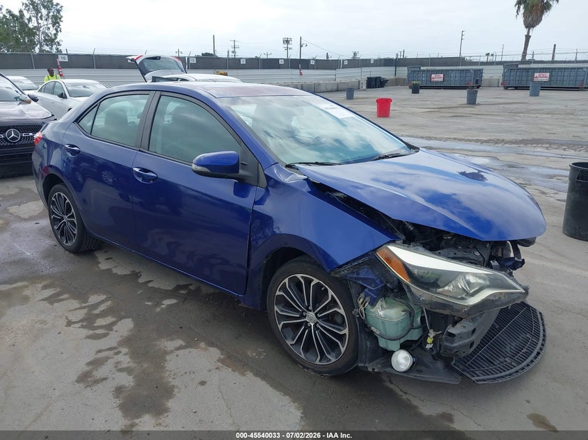 2014 Toyota Corolla VIN 5YFBURHE0EP054154 IAAI salvage auction — NORMAL WEAR, Salvage (Virginia), sold $2,050 on 2026-07-08 (photo 1)