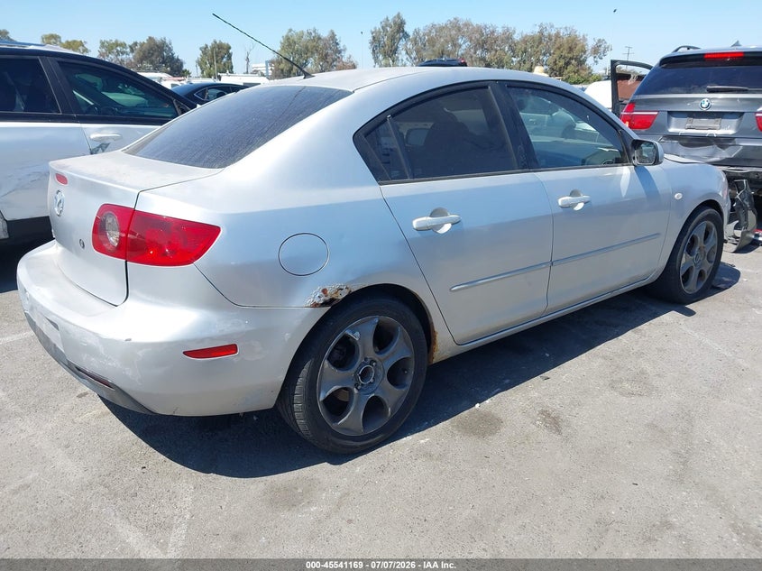 2005 Mazda 3 VIN JM1BK12F851254289 IAAI salvage auction — LEFT FRONT, Salvage (California), sold $25 on 2026-07-23 (photo 4)