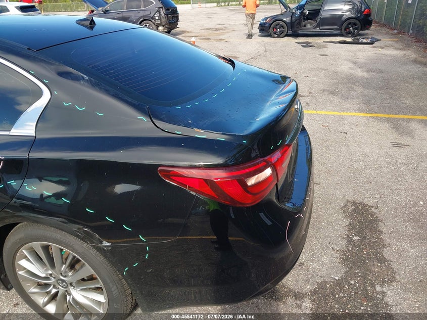 2018 Infiniti Q50 VIN JN1EV7AP0JM591584 IAAI salvage auction — REAR END, Rebuildable (Florida), sold $1,550 on 2026-07-29 (photo 6)