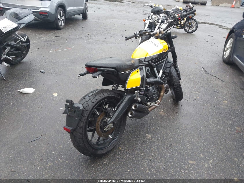 2019 Ducati Scrambler VIN ML0KAFPM0KT015567 IAAI salvage auction — LEFT SIDE, Mv-907A (New York), sold $2,350 on 2026-07-15 (photo 4)