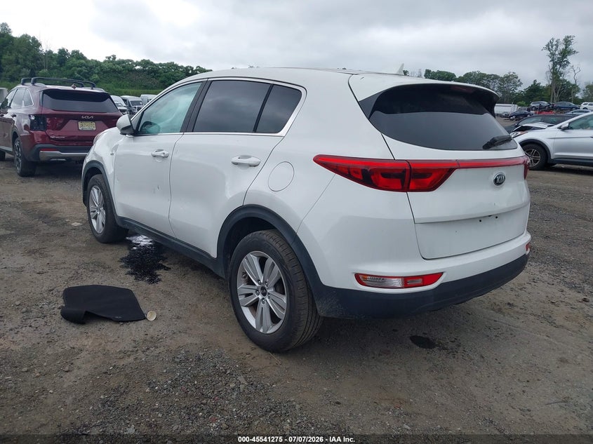 2017 Kia Sportage VIN KNDPMCAC3H7199996 IAAI salvage auction — LEFT FRONT, Salvage Title, sold $2,250 on 2026-07-23 (photo 3)
