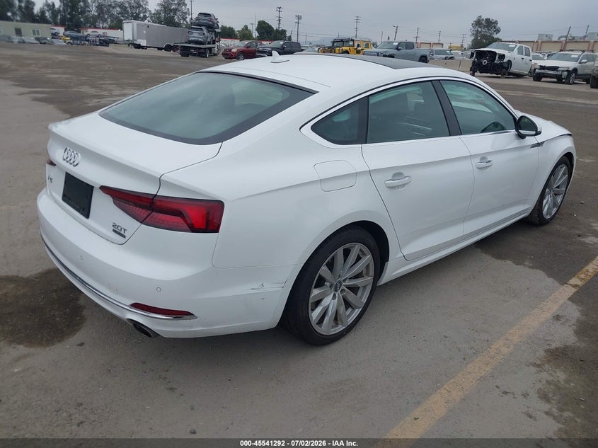 2018 Audi A5 VIN WAUBNCF59JA132665 IAAI salvage auction — FRONT END, Salvage (California), sold $5,900 on 2026-07-29 (photo 4)