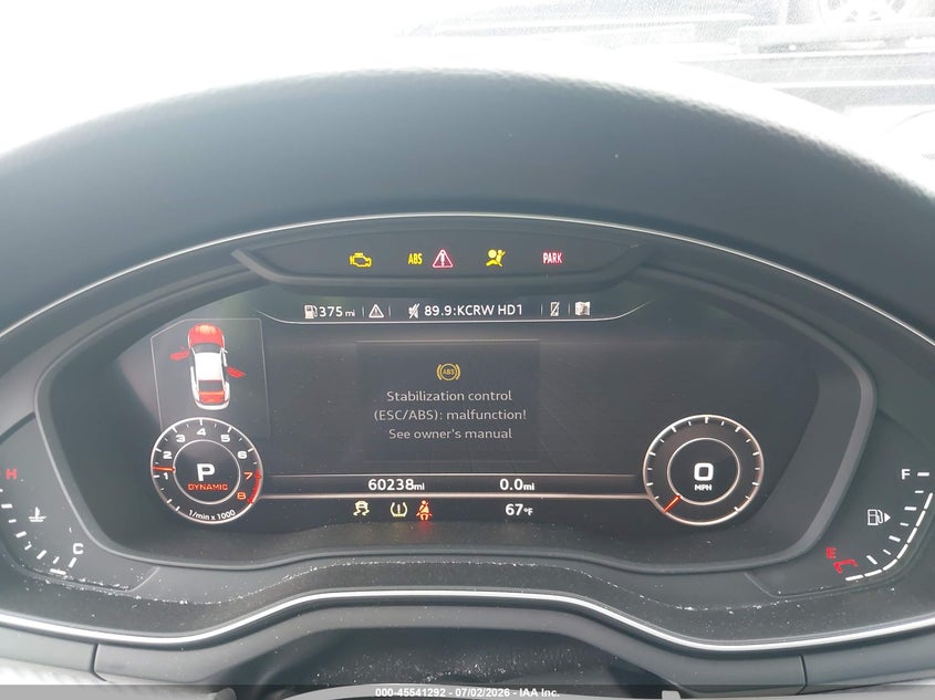 2018 Audi A5 VIN WAUBNCF59JA132665 IAAI salvage auction — FRONT END, Salvage (California), sold $5,900 on 2026-07-29 (photo 7)