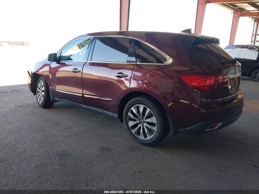 2014 Acura Mdx VIN 5FRYD4H42EB005472 IAAI salvage auction — LEFT FRONT, Salvage (California), sold $2,400 on 2026-07-10 (photo 3)