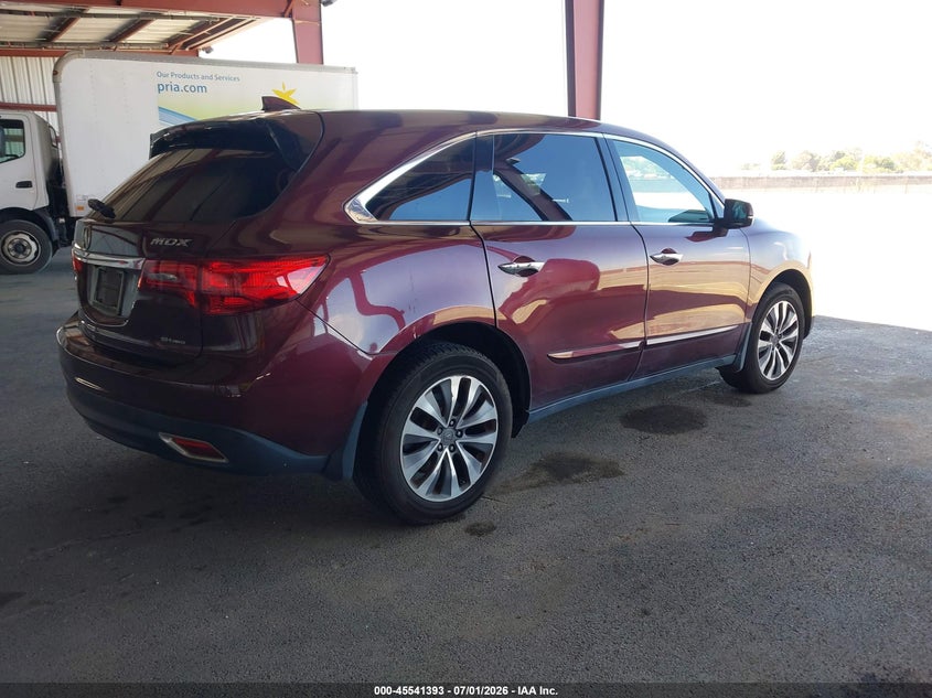 2014 Acura Mdx VIN 5FRYD4H42EB005472 IAAI salvage auction — LEFT FRONT, Salvage (California), sold $2,400 on 2026-07-10 (photo 4)