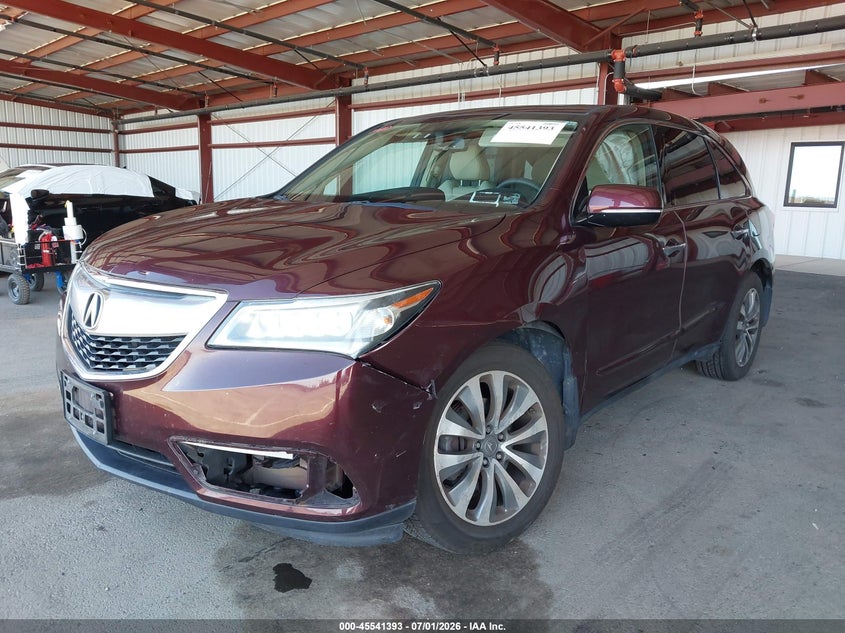 2014 Acura Mdx VIN 5FRYD4H42EB005472 IAAI salvage auction — LEFT FRONT, Salvage (California), sold $2,400 on 2026-07-10 (photo 6)