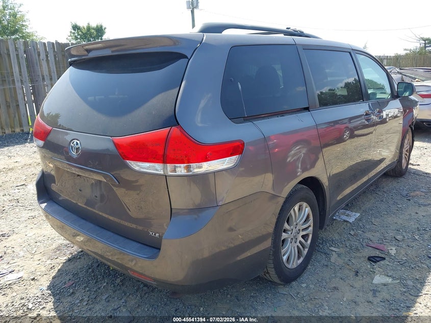 2012 Toyota Sienna VIN 5TDYK3DC5CS210338 IAAI salvage auction — NORMAL WEAR, Clear (Virginia), sold $1,000 on 2026-07-27 (photo 4)