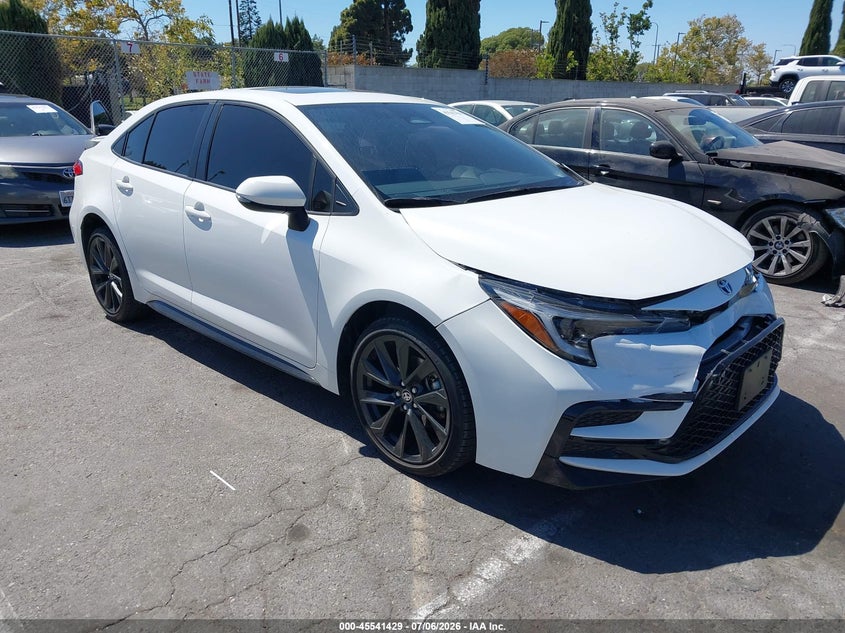2023 Toyota Corolla VIN JTDBCMFE0PJ015001 IAAI salvage auction — FRONT & REAR, Salvage Title, sold $8,400 on 2026-07-23 (photo 1)