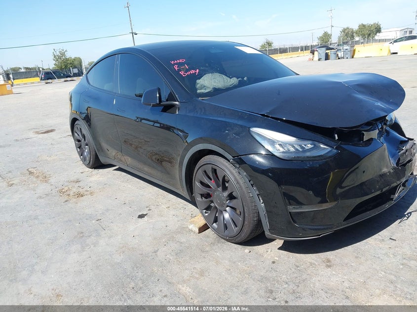 2020 Tesla Model y VIN 5YJYGDEF6LF058770 IAAI salvage auction — FRONT END, Salvage Title, sold $7,350 on 2026-09-06 (photo 1)
