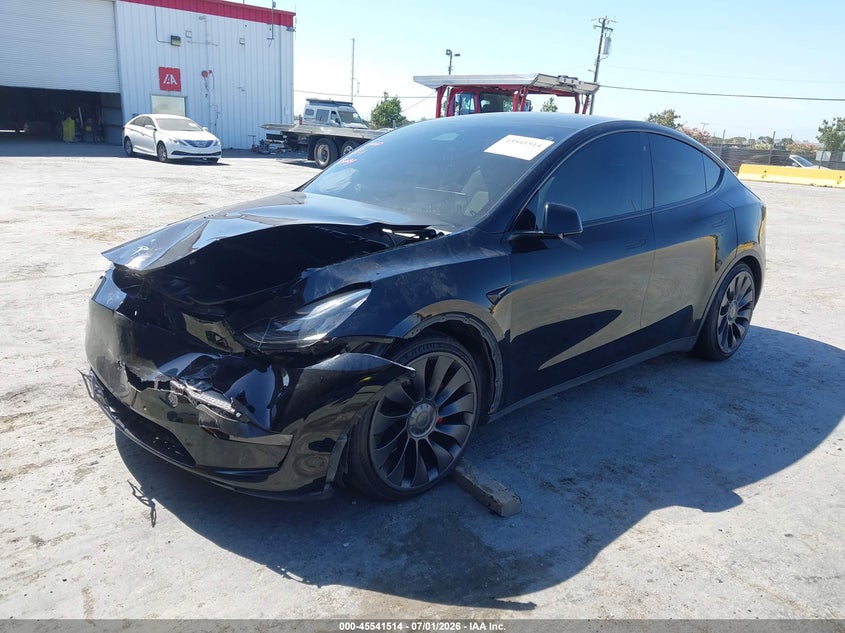 2020 Tesla Model y VIN 5YJYGDEF6LF058770 IAAI salvage auction — FRONT END, Salvage Title, sold $7,350 on 2026-09-06 (photo 2)
