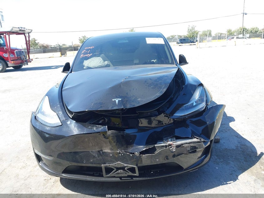 2020 Tesla Model y VIN 5YJYGDEF6LF058770 IAAI salvage auction — FRONT END, Salvage Title, sold $7,350 on 2026-09-06 (photo 6)