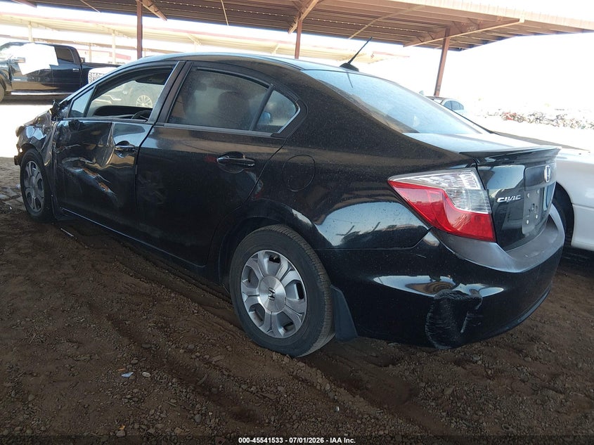 2012 Honda VIN JHMFB4F3XCS001077 IAAI salvage auction — NORMAL WEAR, Salvage (Arizona), sold $400 on 2026-07-28 (photo 3)
