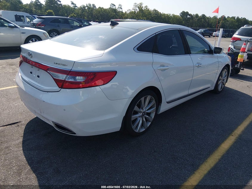 2014 Hyundai Azera VIN KMHFH4JG1EA388424 IAAI salvage auction — NORMAL WEAR, Clear (South Carolina), sold $1,000 on 2026-07-15 (photo 4)