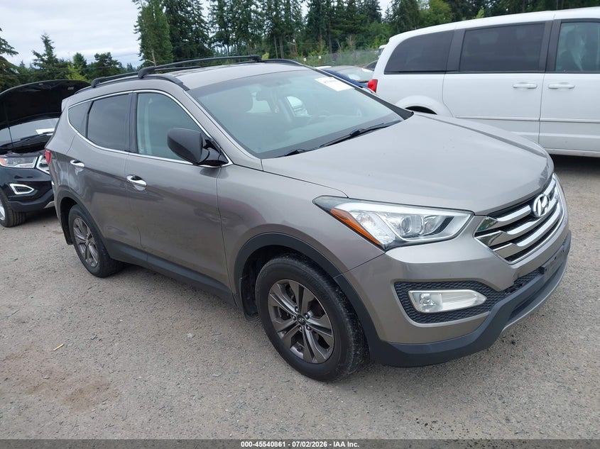 2014 Hyundai Santa fe VIN 5XYZU3LB7EG223552 IAAI salvage auction — LEFT SIDE, Bill Of Sale (Washington), sold $1,575 on 2026-07-29 (photo 1)