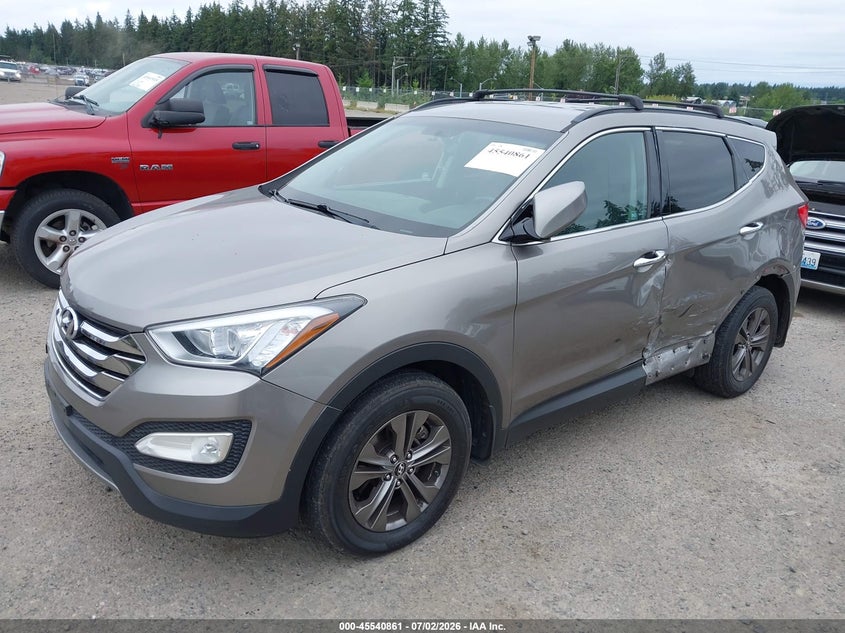 2014 Hyundai Santa fe VIN 5XYZU3LB7EG223552 IAAI salvage auction — LEFT SIDE, Bill Of Sale (Washington), sold $1,575 on 2026-07-29 (photo 2)
