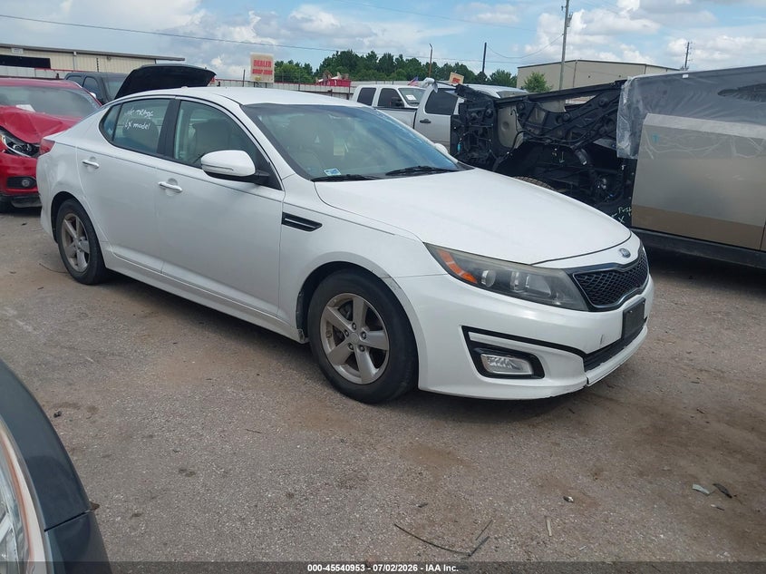 2014 Kia Optima VIN 5XXGM4A79EG262563 IAAI salvage auction — NORMAL WEAR, Original (Texas), sold $2,575 on 2026-07-15 (photo 1)