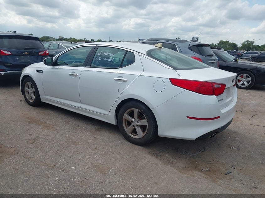 2014 Kia Optima VIN 5XXGM4A79EG262563 IAAI salvage auction — NORMAL WEAR, Original (Texas), sold $2,575 on 2026-07-15 (photo 3)