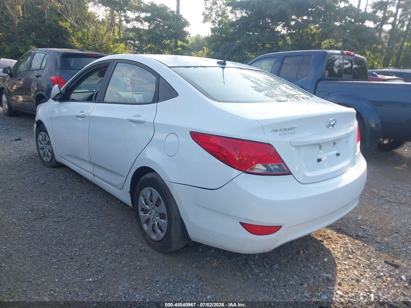 2016 Hyundai Accent VIN KMHCT4AE0GU123883 IAAI salvage auction — NORMAL WEAR, Clear (Georgia), sold $275 on 2026-07-28 (photo 3)