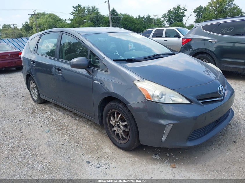 2013 Toyota Prius v VIN JTDZN3EU9D3202040 IAAI salvage auction — NORMAL WEAR, Clear (Indiana), sold $1,200 on 2026-07-10 (photo 1)