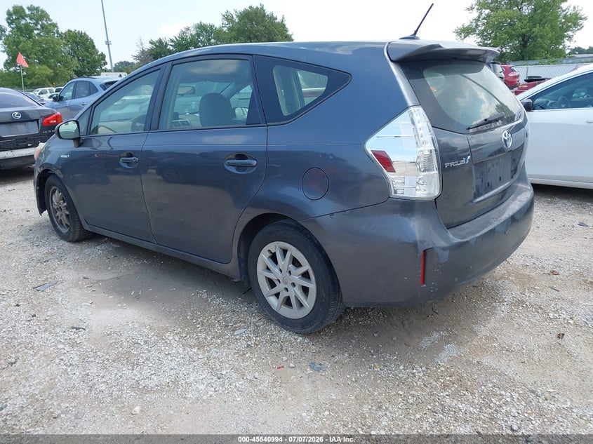 2013 Toyota Prius v VIN JTDZN3EU9D3202040 IAAI salvage auction — NORMAL WEAR, Clear (Indiana), sold $1,200 on 2026-07-10 (photo 3)