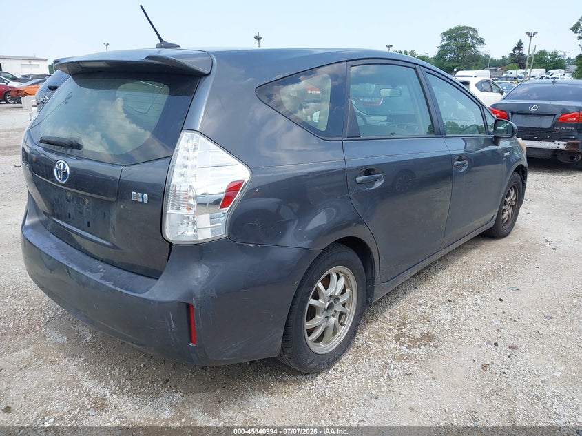 2013 Toyota Prius v VIN JTDZN3EU9D3202040 IAAI salvage auction — NORMAL WEAR, Clear (Indiana), sold $1,200 on 2026-07-10 (photo 4)