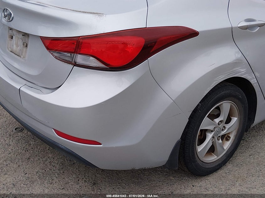 2014 Hyundai Elantra VIN KMHDH4AE1EU206936 IAAI salvage auction — VANDALISM, Clear (Florida), sold $425 on 2026-07-29 (photo 6)
