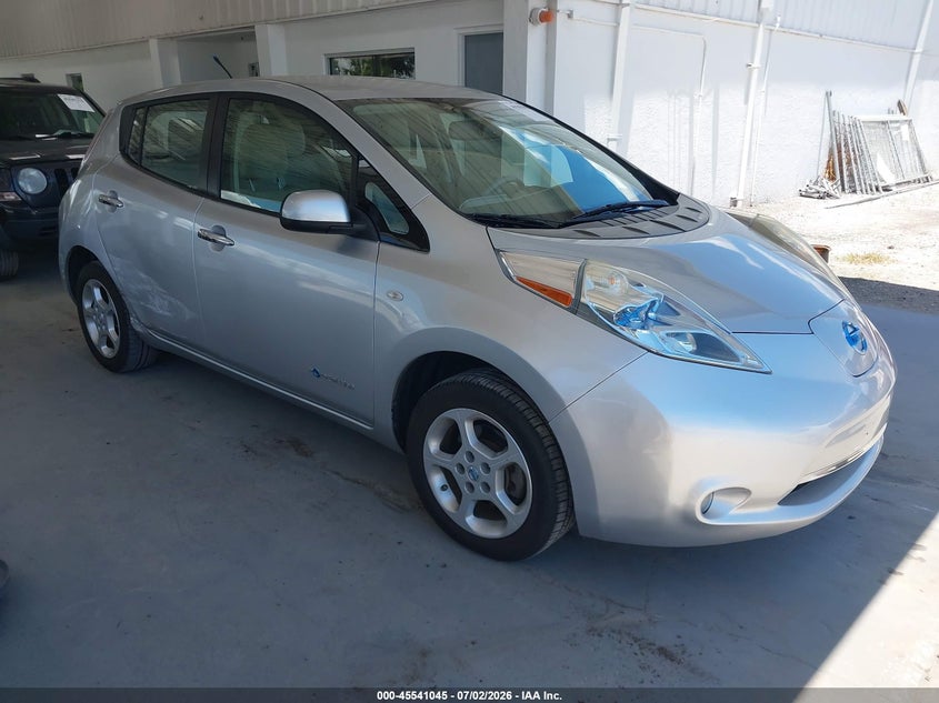 2012 Nissan Leaf VIN JN1AZ0CP9CT022572 IAAI salvage auction — SIDE, Rebuildable (Florida), sold $225 on 2026-07-30 (photo 1)