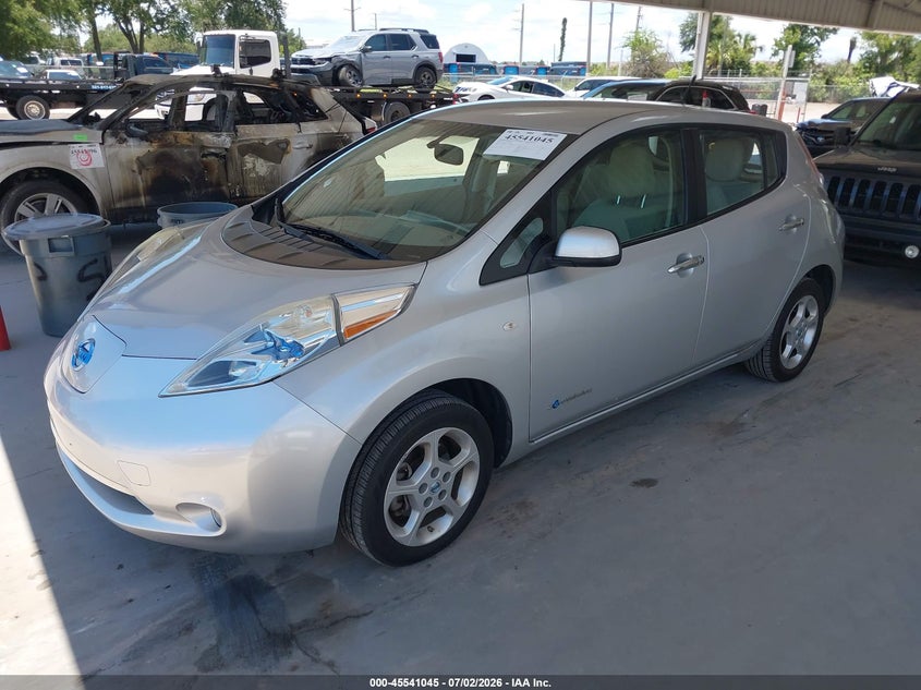2012 Nissan Leaf VIN JN1AZ0CP9CT022572 IAAI salvage auction — SIDE, Rebuildable (Florida), sold $225 on 2026-07-30 (photo 2)