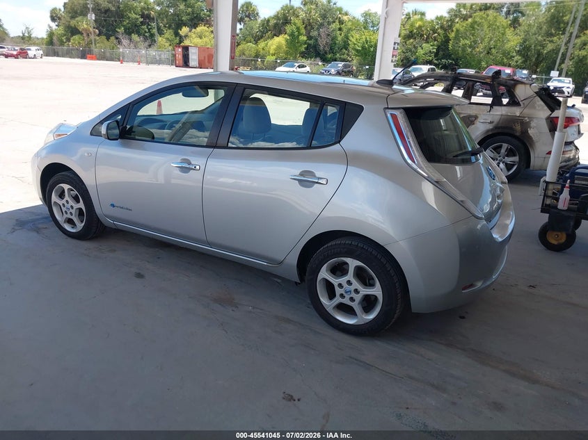 2012 Nissan Leaf VIN JN1AZ0CP9CT022572 IAAI salvage auction — SIDE, Rebuildable (Florida), sold $225 on 2026-07-30 (photo 3)