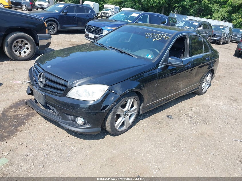 2010 Mercedes-benz C class VIN WDDGF8BB8AR131576 IAAI salvage auction — NORMAL WEAR, Clear (New Jersey), sold $450 on 2026-07-28 (photo 2)