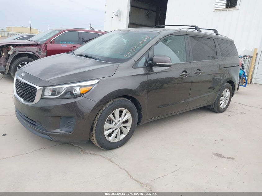 2016 Kia SEDONA VIN KNDMB5C17G6093751 IAAI salvage auction — SIDE, Original (Texas), sold $1,225 on 2026-07-30 (photo 2)