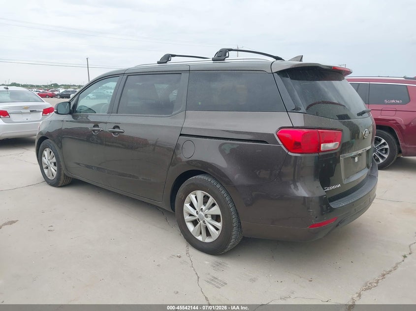 2016 Kia SEDONA VIN KNDMB5C17G6093751 IAAI salvage auction — SIDE, Original (Texas), sold $1,225 on 2026-07-30 (photo 3)