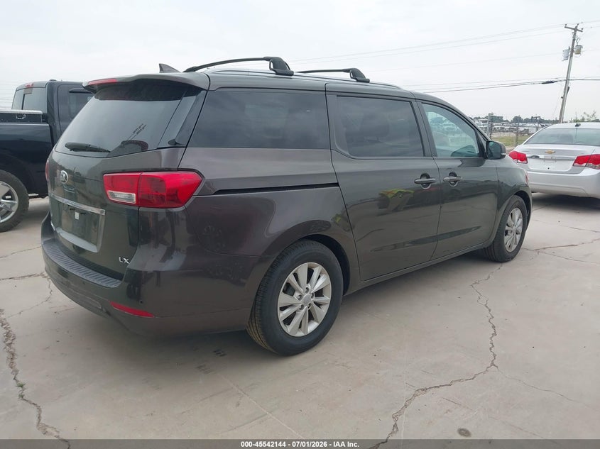 2016 Kia SEDONA VIN KNDMB5C17G6093751 IAAI salvage auction — SIDE, Original (Texas), sold $1,225 on 2026-07-30 (photo 4)