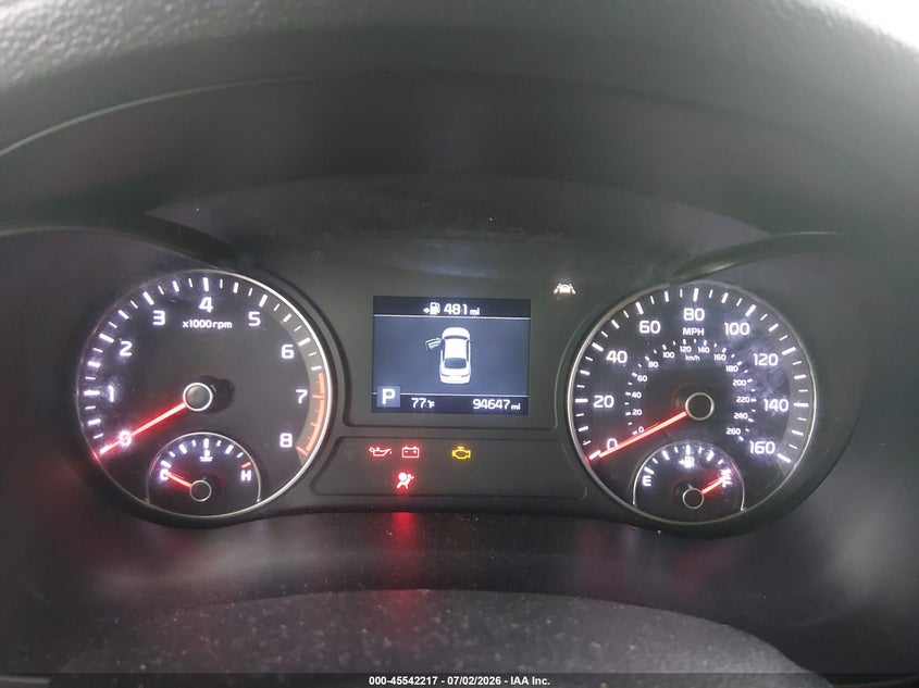 2020 Kia Optima VIN 5XXGT4L30LG431329 IAAI salvage auction — WATER/FLOOD, Salvage (Texas), sold $1,875 on 2026-07-24 (photo 7)