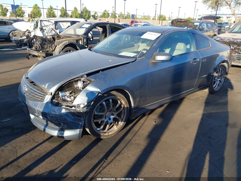 2007 Infiniti G VIN JNKCV54E87M909137 IAAI salvage auction — LEFT FRONT, Salvage Certificate (California), sold $1,050 on 2026-07-17 (photo 2)