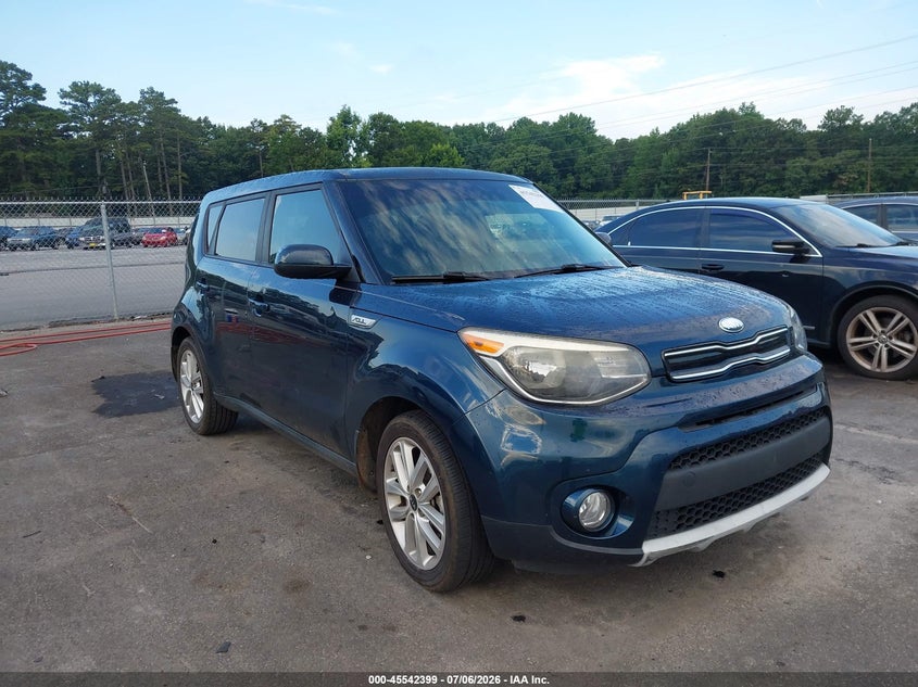 2019 Kia Soul VIN KNDJP3A5XK7013439 IAAI salvage auction — NORMAL WEAR, Clear (Georgia), sold $775 on 2026-07-29 (photo 1)