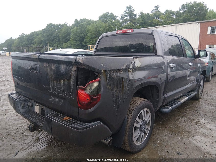 2018 Toyota Tundra VIN 5TFAY5F17JX699436 IAAI salvage auction — EXTERIOR BURN, Salvage (Massachusetts), sold $13,600 on 2026-07-28 (photo 4)