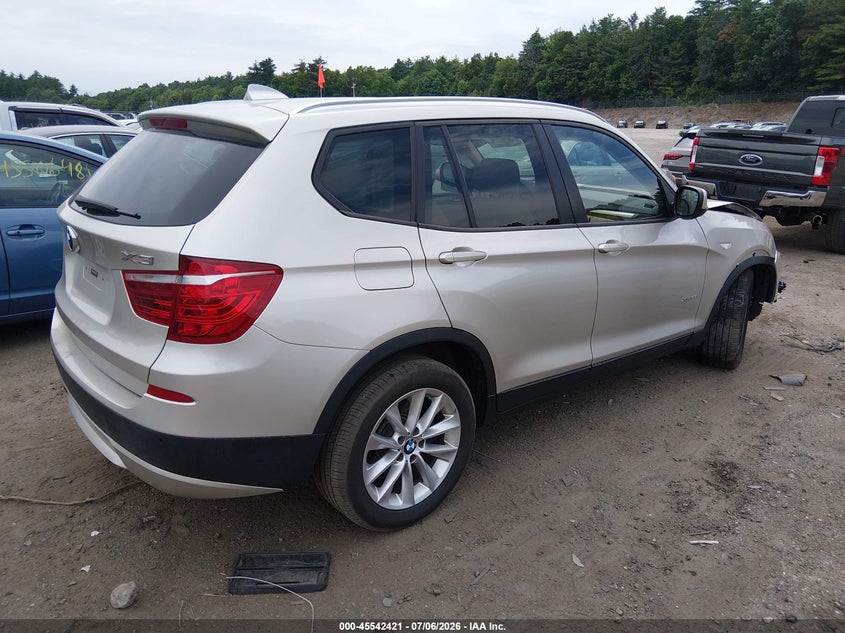 2014 BMW X3 VIN 5UXWX9C59E0D42668 IAAI salvage auction — FRONT END, Clear (Massachusetts), sold $2,400 on 2026-07-17 (photo 4)