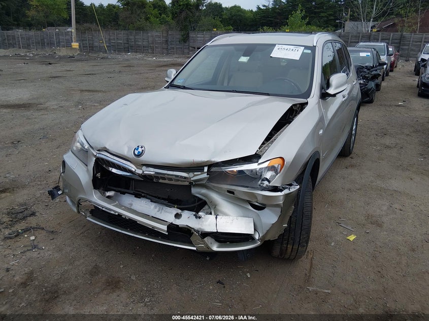 2014 BMW X3 VIN 5UXWX9C59E0D42668 IAAI salvage auction — FRONT END, Clear (Massachusetts), sold $2,400 on 2026-07-17 (photo 6)