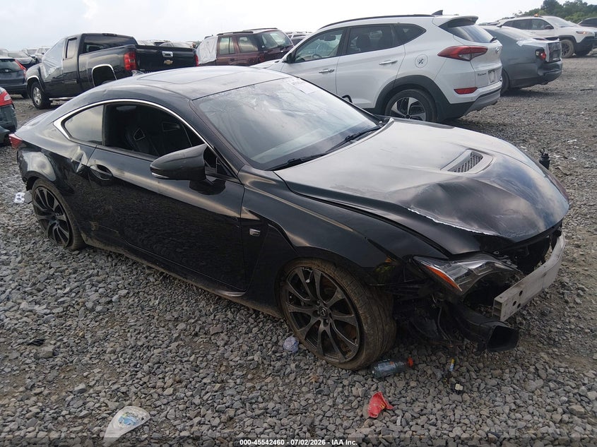 2015 Lexus Rc-f VIN JTHHP5BC7F5000722 IAAI salvage auction — FRONT & REAR, Clear (Tennessee), sold $3,850 on 2026-07-30 (photo 1)
