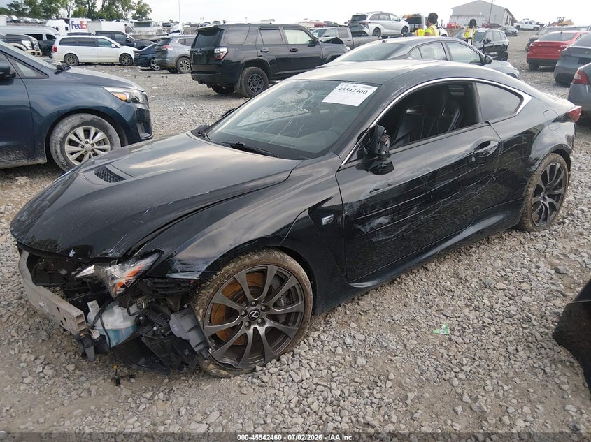 2015 Lexus Rc-f VIN JTHHP5BC7F5000722 IAAI salvage auction — FRONT & REAR, Clear (Tennessee), sold $3,850 on 2026-07-30 (photo 2)