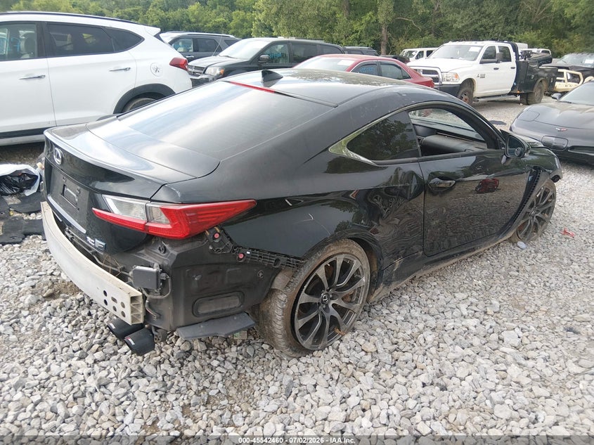 2015 Lexus Rc-f VIN JTHHP5BC7F5000722 IAAI salvage auction — FRONT & REAR, Clear (Tennessee), sold $3,850 on 2026-07-30 (photo 4)