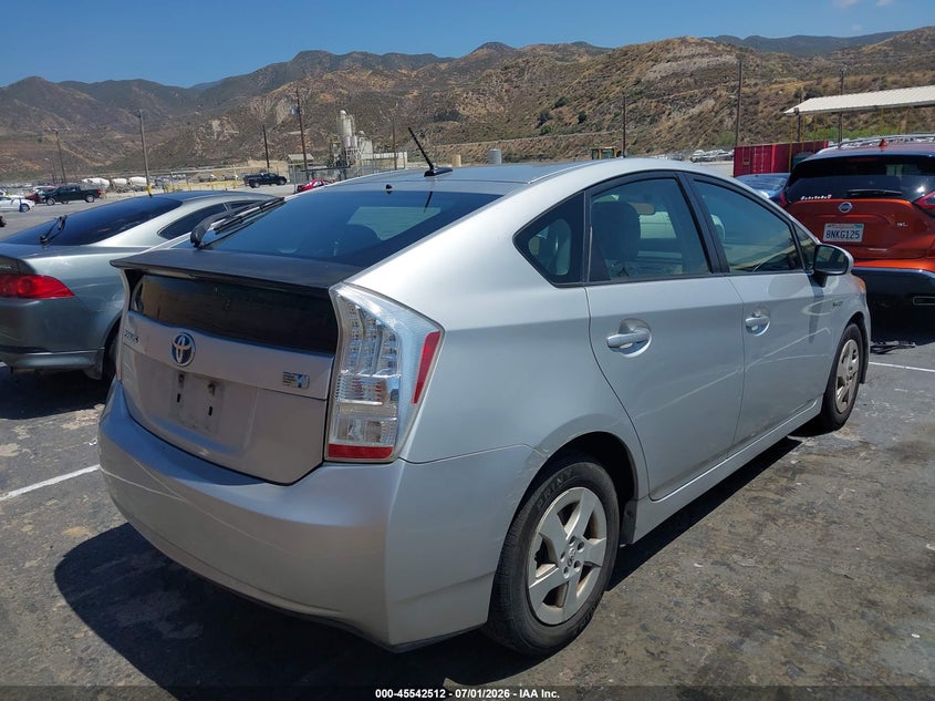 2011 Toyota Prius VIN JTDKN3DU9B0250106 IAAI salvage auction — NORMAL WEAR, Clear - Dealer Only (California), sold $2,200 on 2026-07-29 (photo 4)