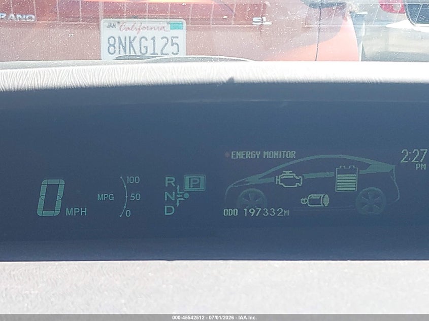 2011 Toyota Prius VIN JTDKN3DU9B0250106 IAAI salvage auction — NORMAL WEAR, Clear - Dealer Only (California), sold $2,200 on 2026-07-29 (photo 7)