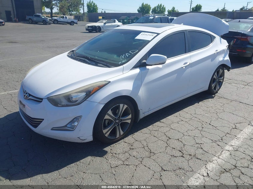 2015 Hyundai Elantra VIN KMHDH4AHXFU374778 IAAI salvage auction — REAR END, Salvage Title, sold $775 on 2026-07-29 (photo 2)